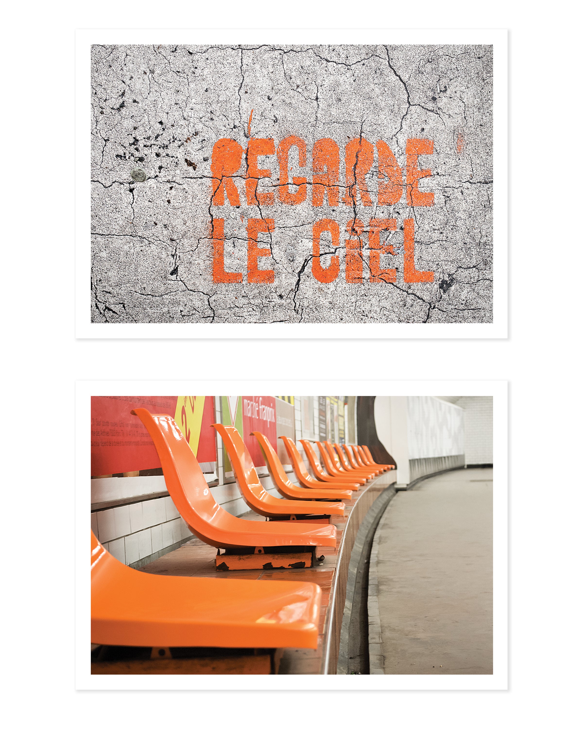 Paris in Orange 5x7 Print Set