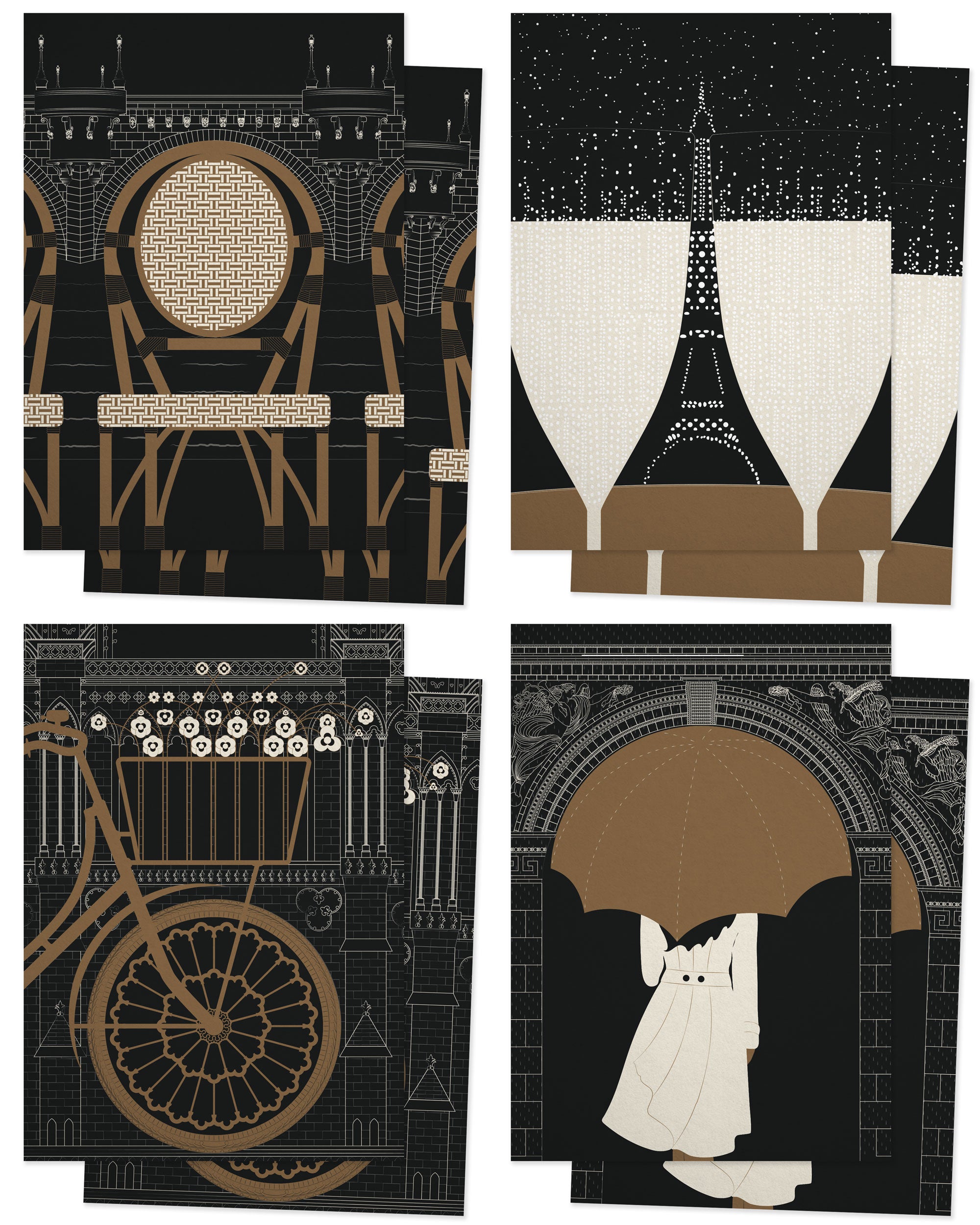Paris Travel Postcard Set