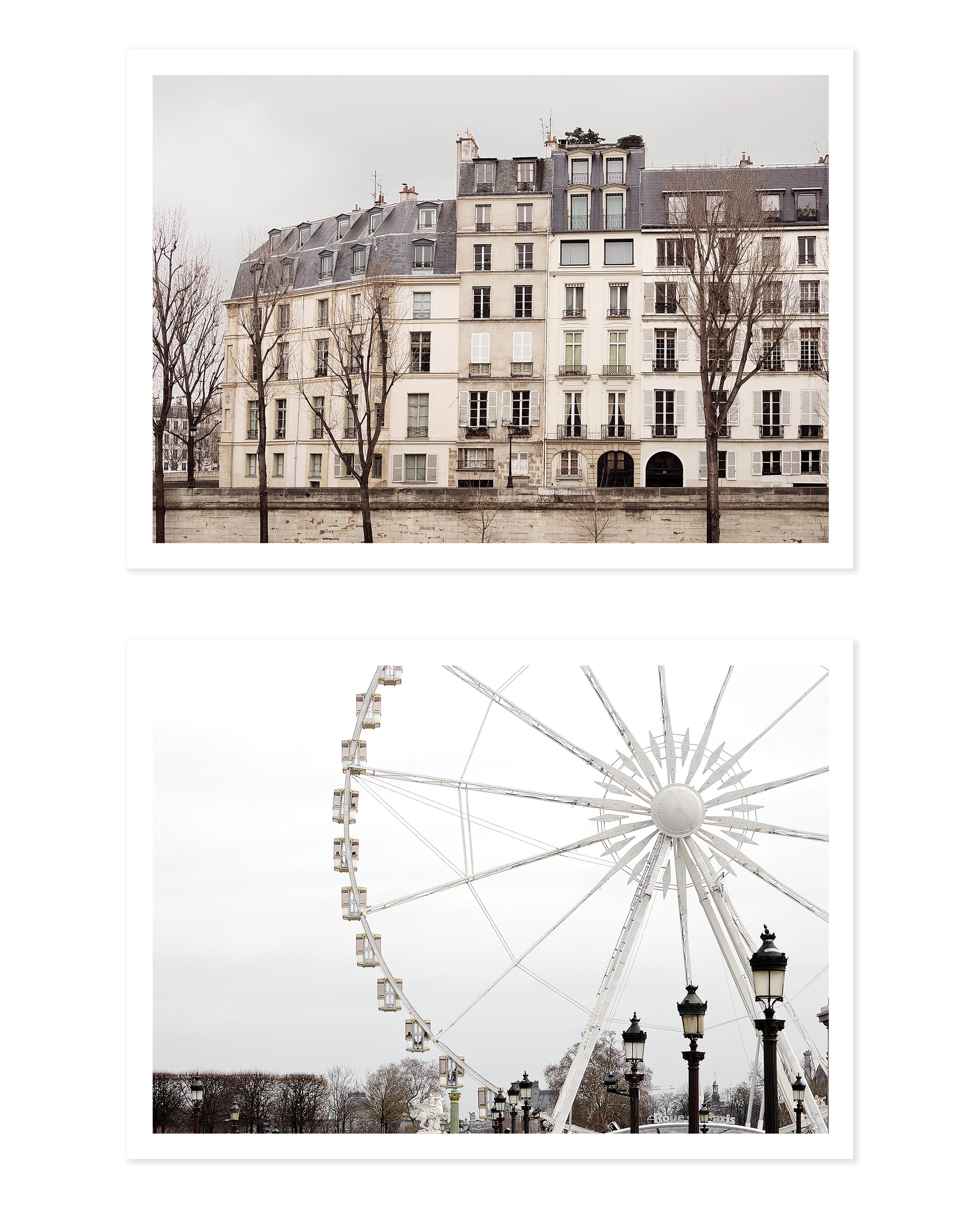 Paris in White 5x7 Print Set