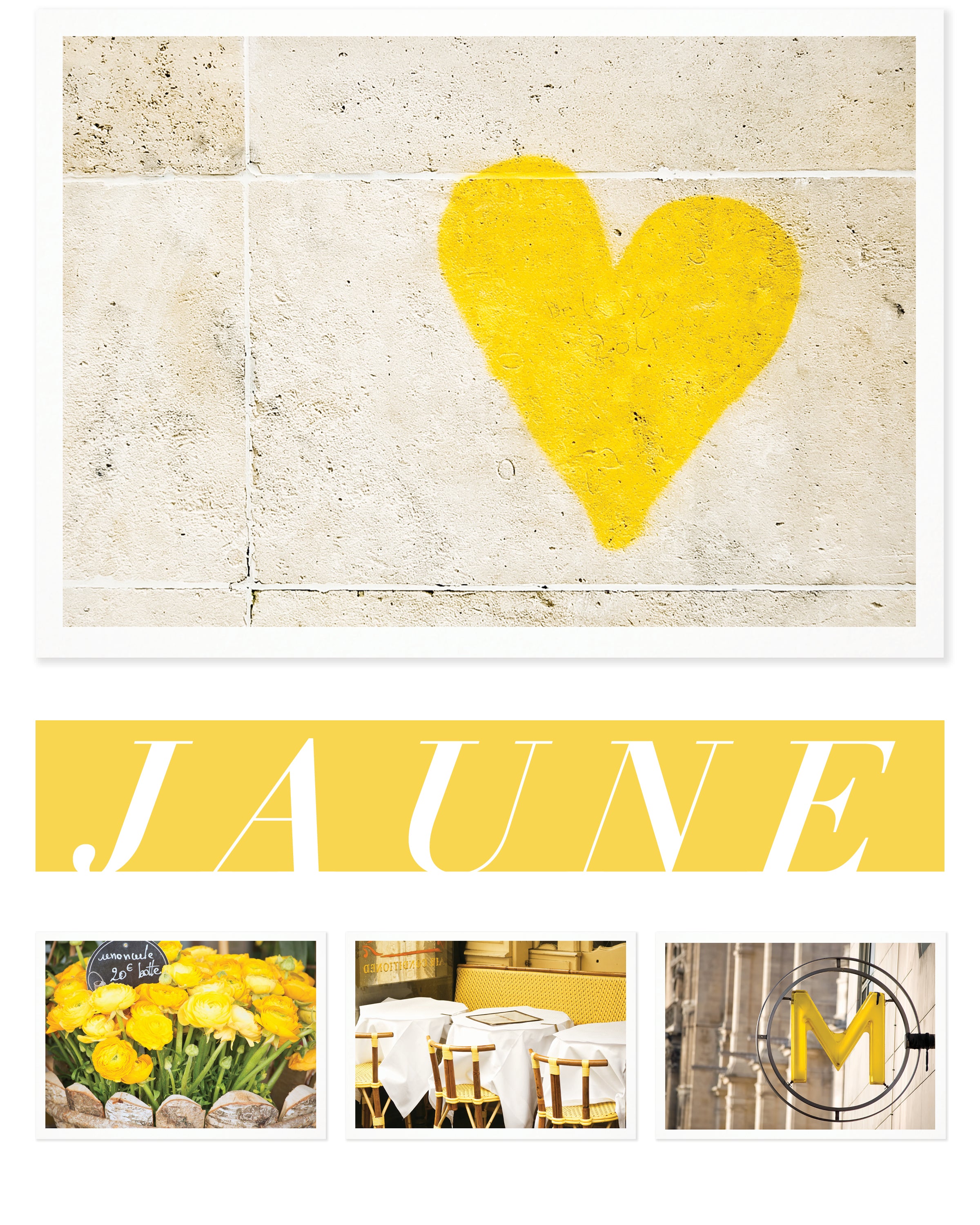 Paris in Yellow 5x7 Print Set