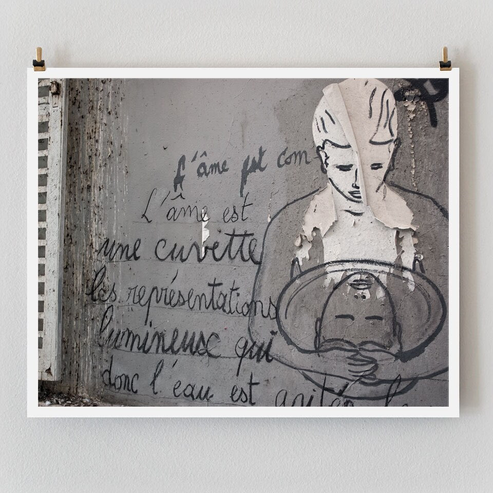 Paris Photography, Montmartre Graffiti Paris Print, Large Art Print Fine Art Photography, Surreal Art, College Student Gift, Inspirational