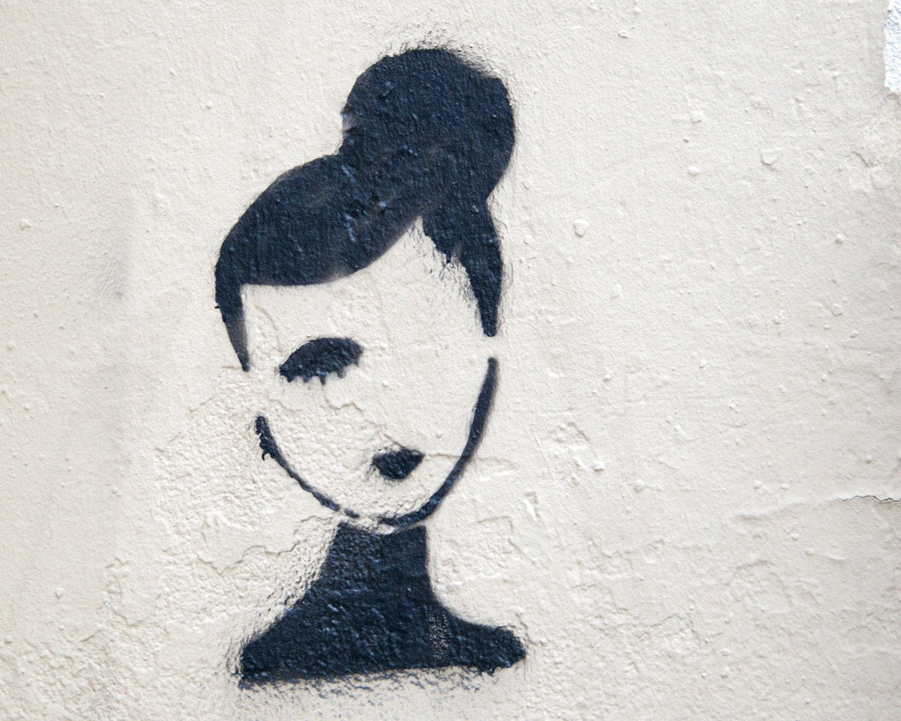 Paris Photography, Graffiti Woman Large Art Print, Modern Wall Art, Minimalist Fine Art Photography Black and White Print, Gift for Her
